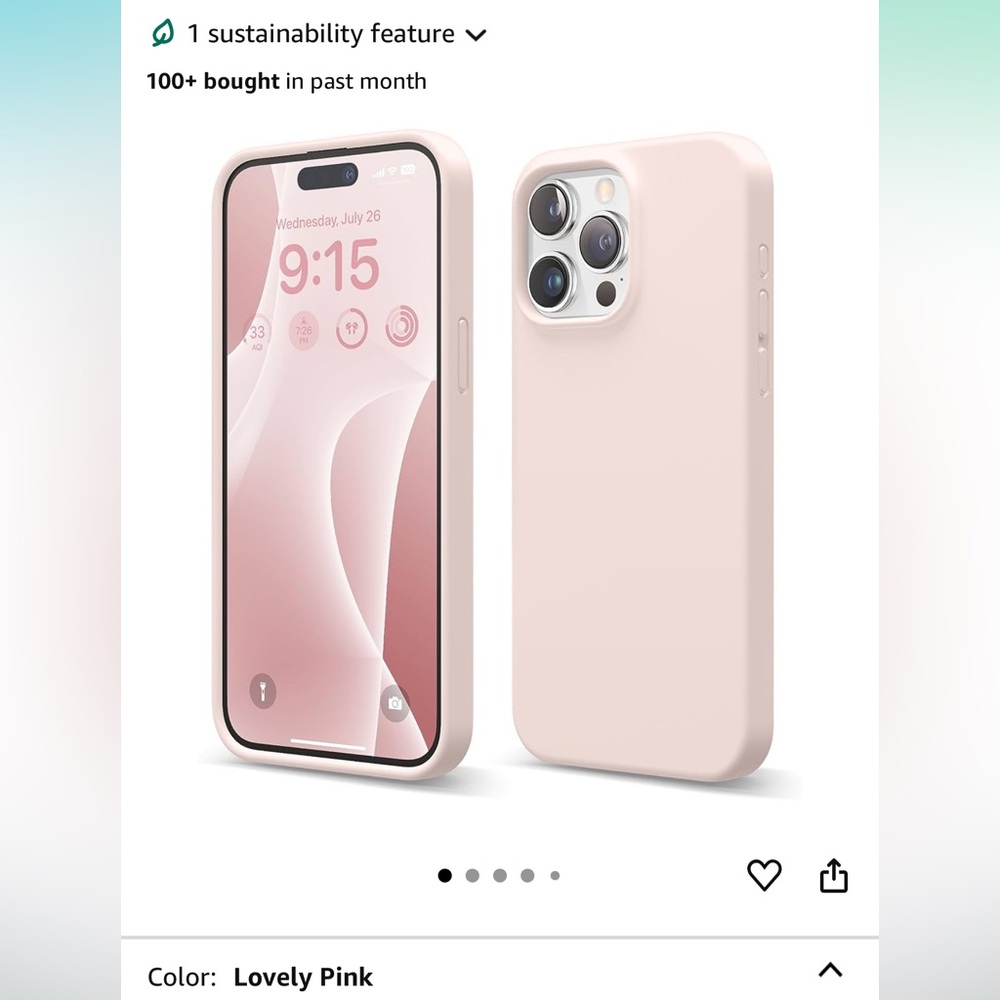 Pink Protective iPhone 15 ProCase